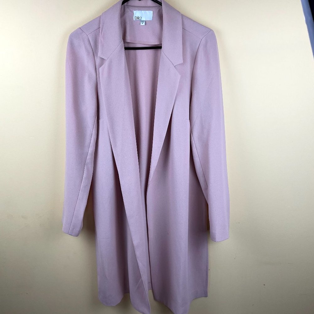 DR2 Blush Pink Open Front Duster Light Blazer M